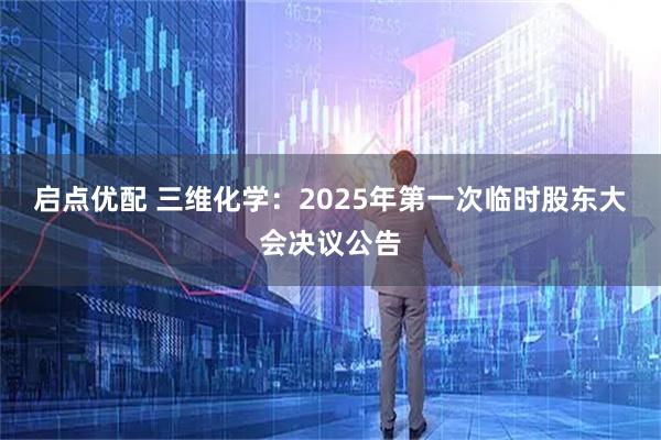 启点优配 三维化学：2025年第一次临时股东大会决议公告