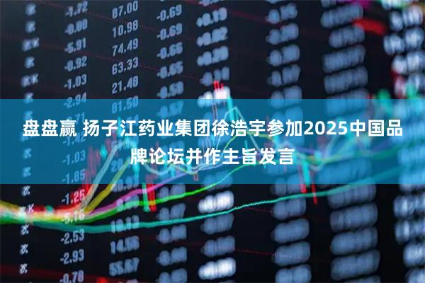 盘盘赢 扬子江药业集团徐浩宇参加2025中国品牌论坛并作主旨发言