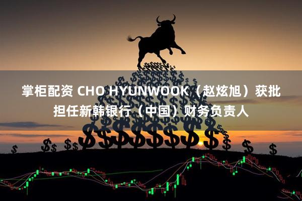 掌柜配资 CHO HYUNWOOK（赵炫旭）获批担任新韩银行（中国）财务负责人